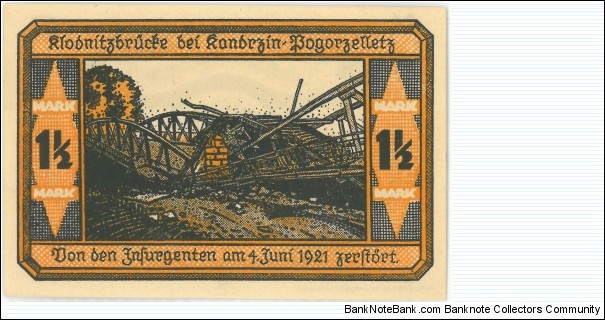 Notgeld:
Kandrzin-Pogorzelletz Banknote