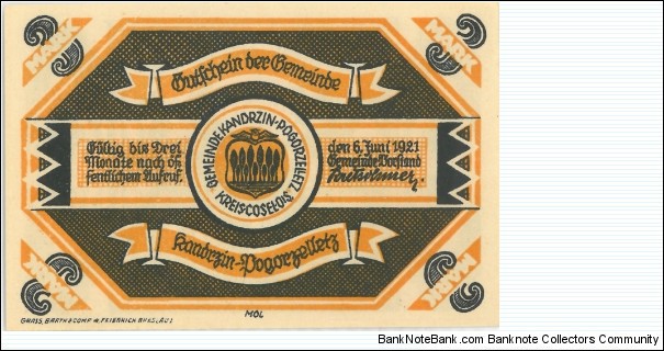 Banknote from Germany year 1921