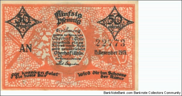 Banknote from Germany year 1919