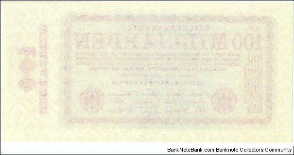 Banknote from Germany year 1923