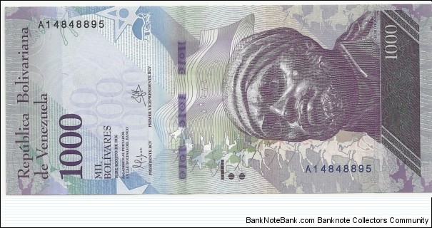 VenezuelaBN 1000 Bolivares 2016 Banknote