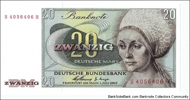 20 Mark(Reserve Notes for Western Germany/ Modern Reprint) Banknote