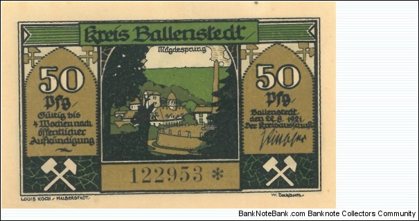 Banknote from Germany year 1921