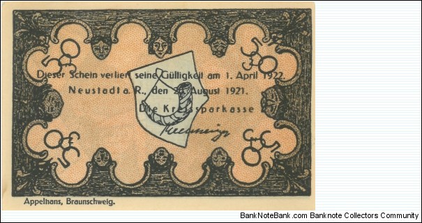 Banknote from Germany year 1921