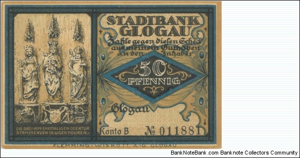 Notgeld:
Glugau Stadtbank
(2 of 5) Banknote