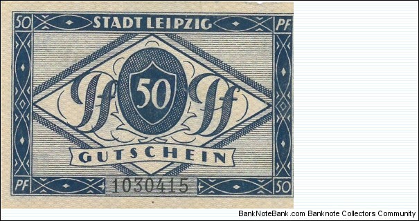 Notgeld:
Verkehrsausgaben
Leipzig Banknote