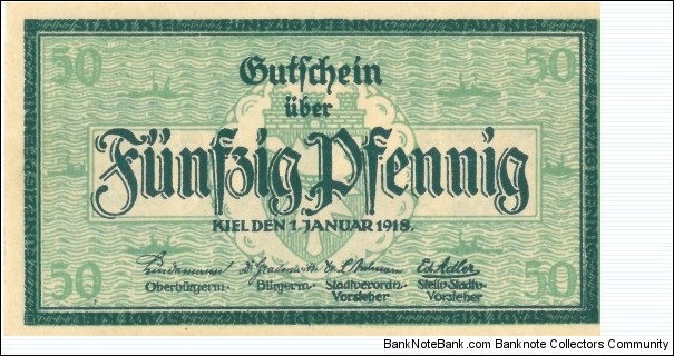 Notgeld:
Verkehrsausgaben
Kiel Banknote