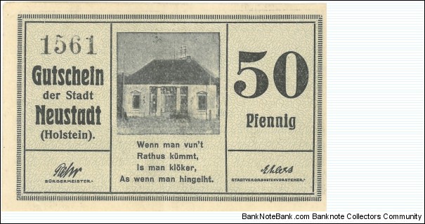Notgeld:
Verkehrsausgaben
Neustadt Banknote