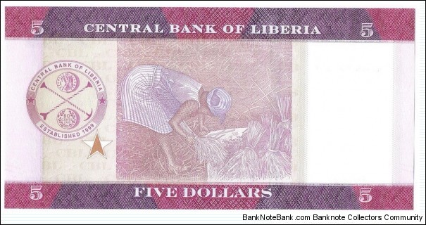 Banknote from Liberia year 2016