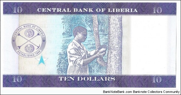 Banknote from Liberia year 2016