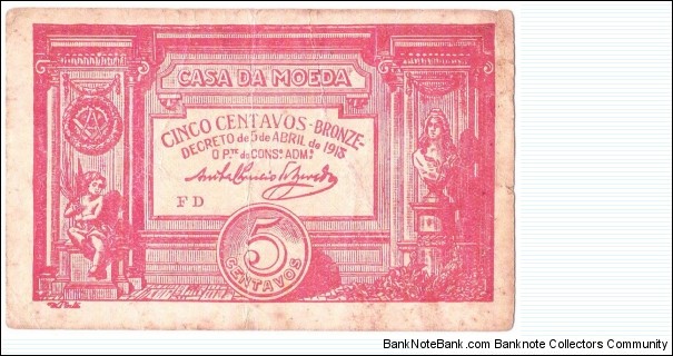 5 Centavos Bronze(1918) Banknote