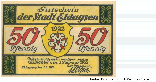 Notgeld:
Eldagsen Banknote