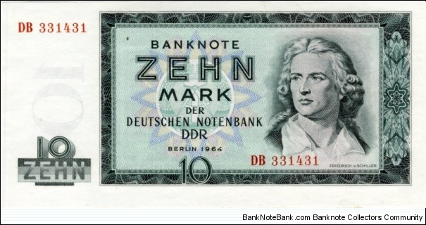 10 Mark - East Germany Banknote