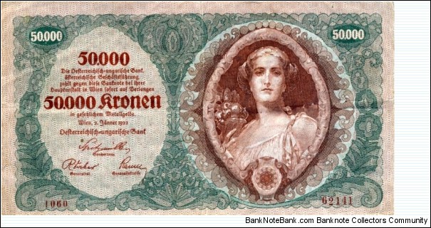 50.000 Kronen Banknote