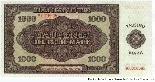 Banknote from Germany year 1948