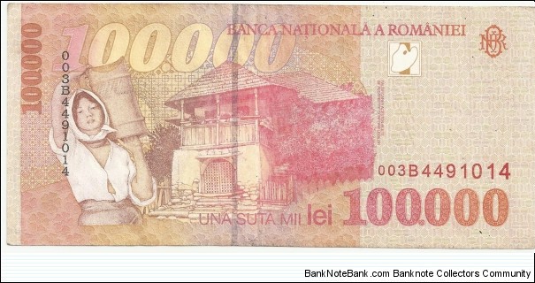 Banknote from Romania year 1998