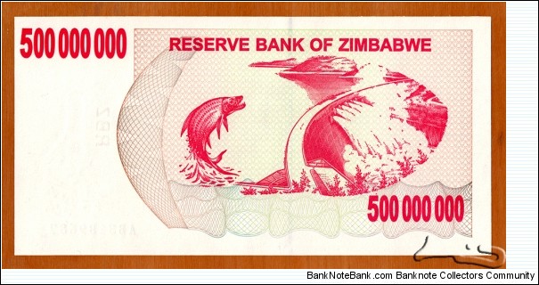 Banknote from Zimbabwe year 2008