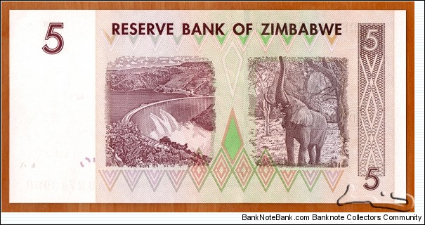 Banknote from Zimbabwe year 2007