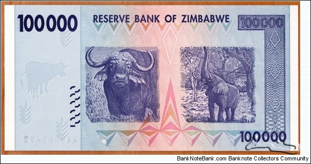 Banknote from Zimbabwe year 2008