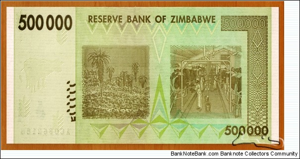 Banknote from Zimbabwe year 2008