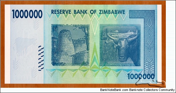 Banknote from Zimbabwe year 2008