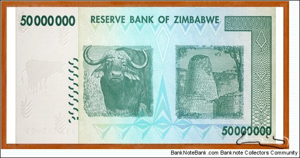 Banknote from Zimbabwe year 2008