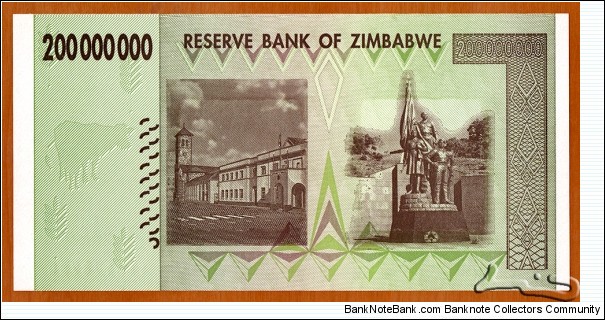 Banknote from Zimbabwe year 2008