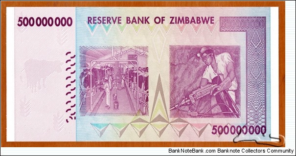 Banknote from Zimbabwe year 2008