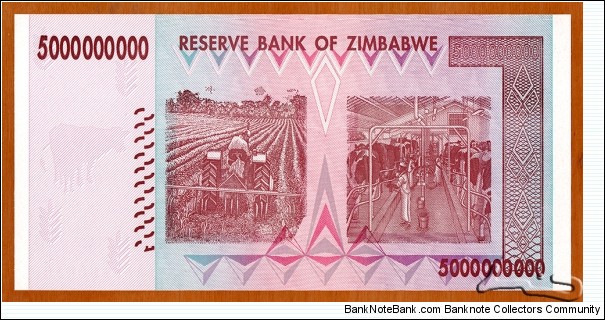 Banknote from Zimbabwe year 2008