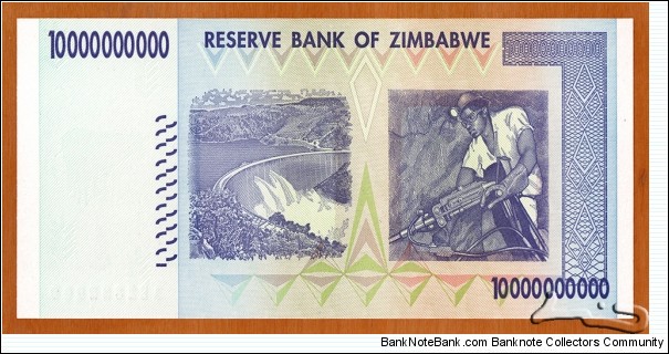 Banknote from Zimbabwe year 2008