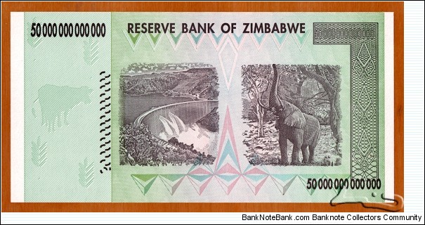 Banknote from Zimbabwe year 2008