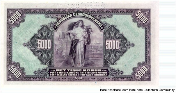 Banknote from Czech Republic year 1920