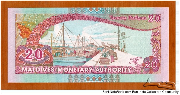 Banknote from Maldives year 2000