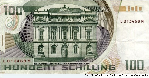 Banknote from Austria year 1984