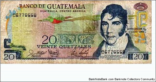 20 Quetzales Banknote