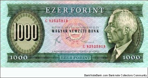 1000 Forint - Béla Bartók Banknote