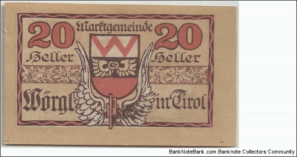 Banknote from Austria year 1920