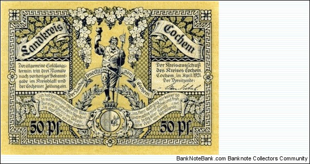 50 Pf. Notgeld Cochem Banknote