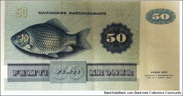 Banknote from Denmark year 1972