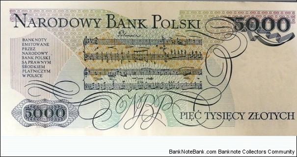 Banknote from Poland year 1982