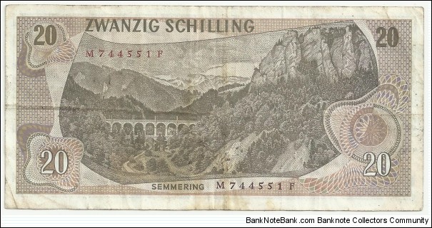Banknote from Austria year 1967