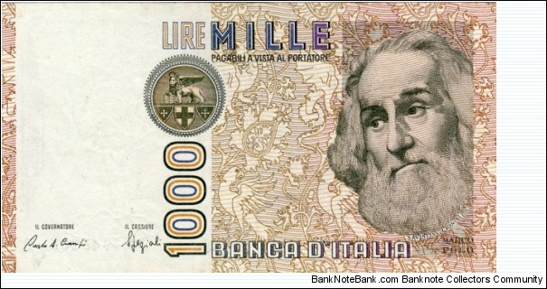 1000 Lire Banknote