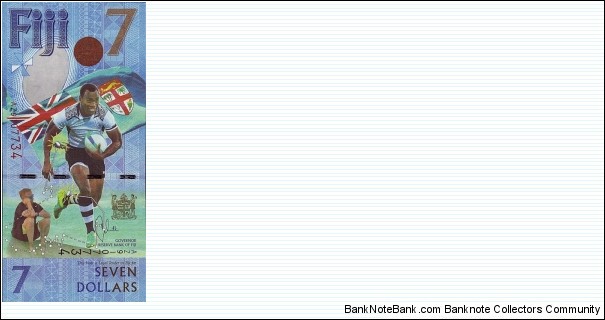 Fiji N.D. (2017) 7 Dollars.

Replacement note. Banknote