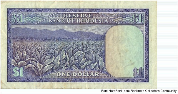 Banknote from Rhodesia year 1974