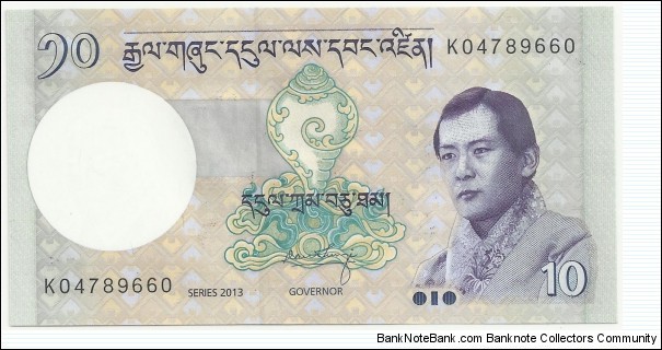 BhutanBN 10 Ngultrum 2013 Banknote