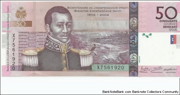 Haiti 50 Gourdes 2016-Commemorative Banknote