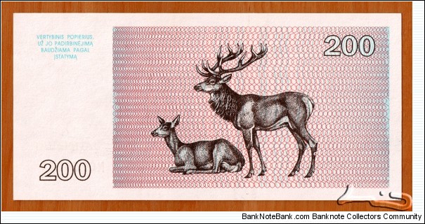 Banknote from Lithuania year 1993