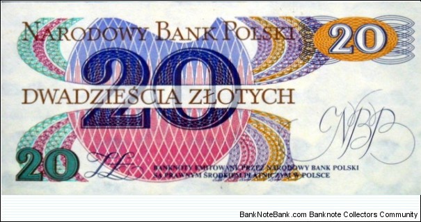 Banknote from Poland year 1982