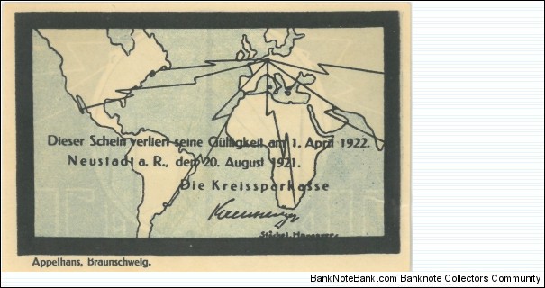 Banknote from Germany year 1921