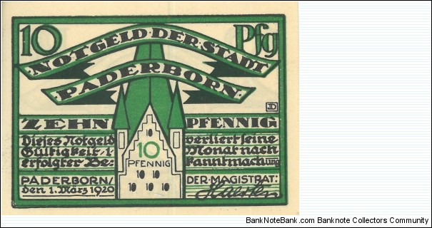 Banknote from Germany year 1920